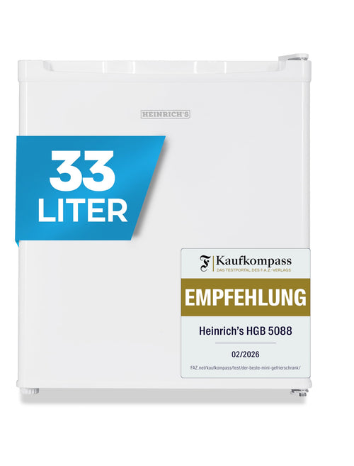 Mini Gefrierschrank 33L bis -18°C leise 40dB für Büro und Camping