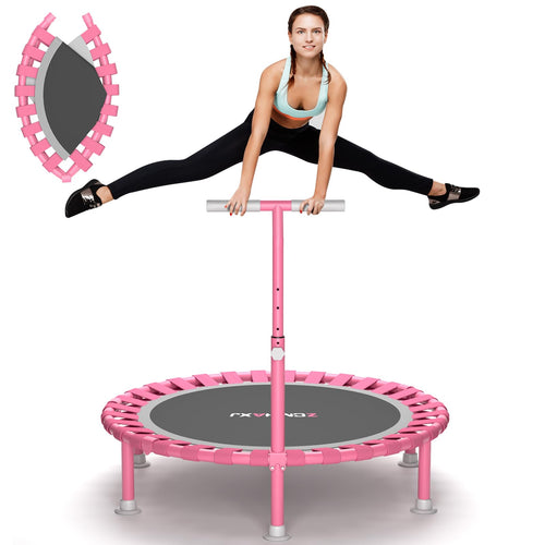 Mini Trampolin klappbar Ø102cm mit Haltegriff, 204kg, Indoor
