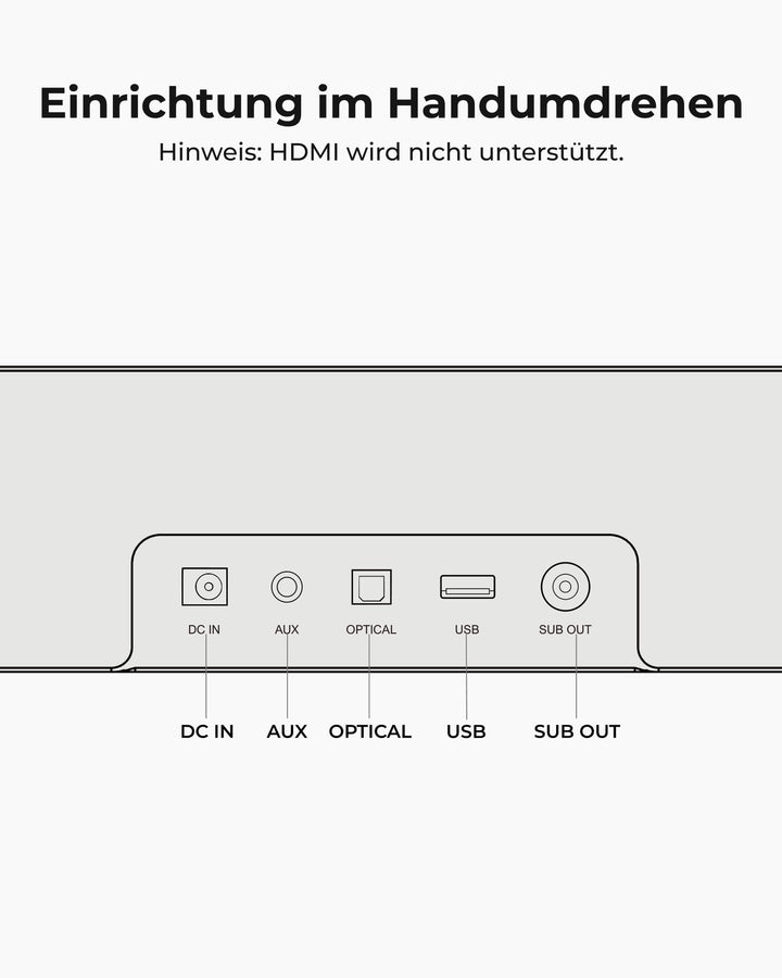 Soundbar 2.1 mit integriertem Subwoofer 132W Bluetooth 5.4 - Bild 10