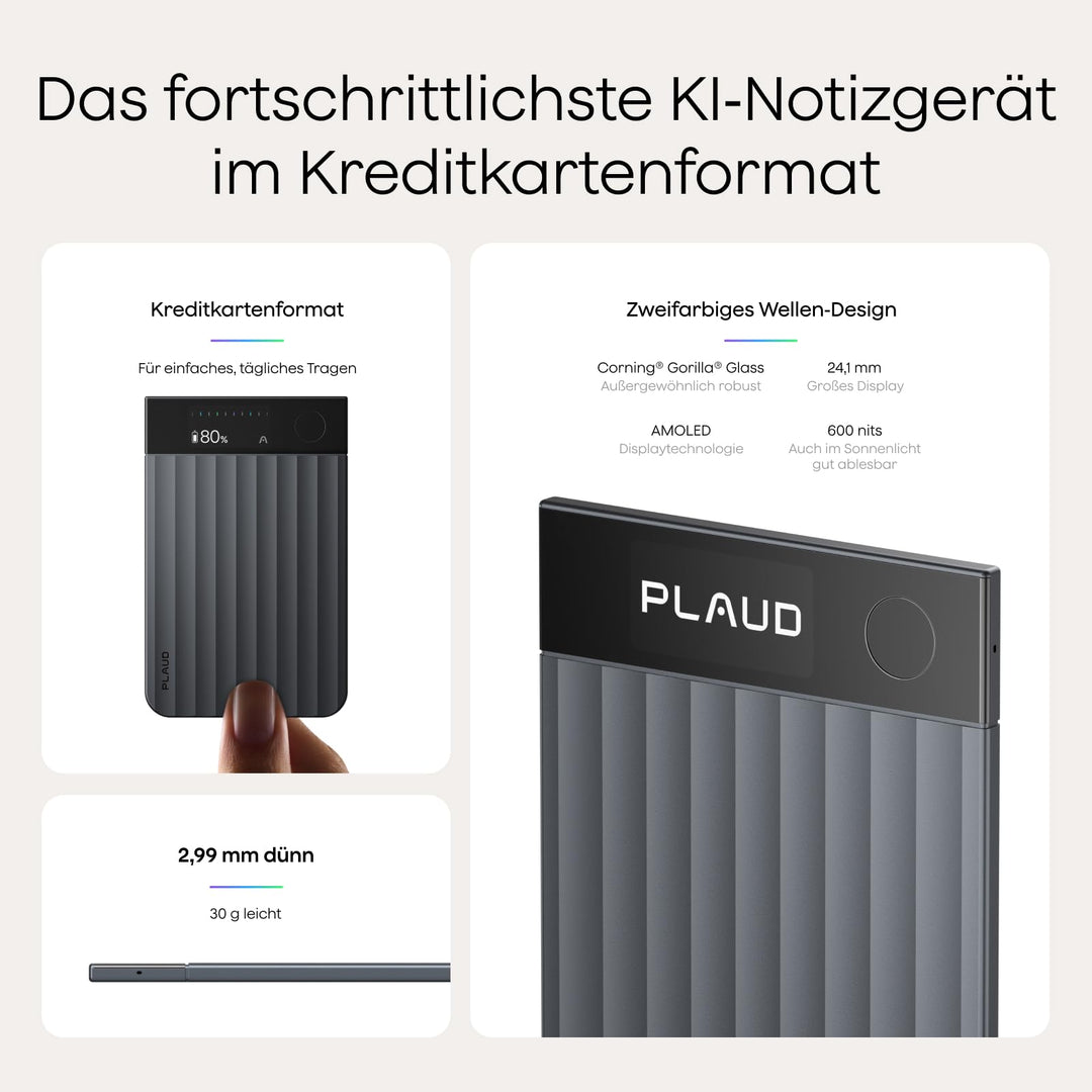 KI-Diktiergerät mit AMOLED-Display 5 Mikrofone Transkription 112 Sprachen - Bild 8