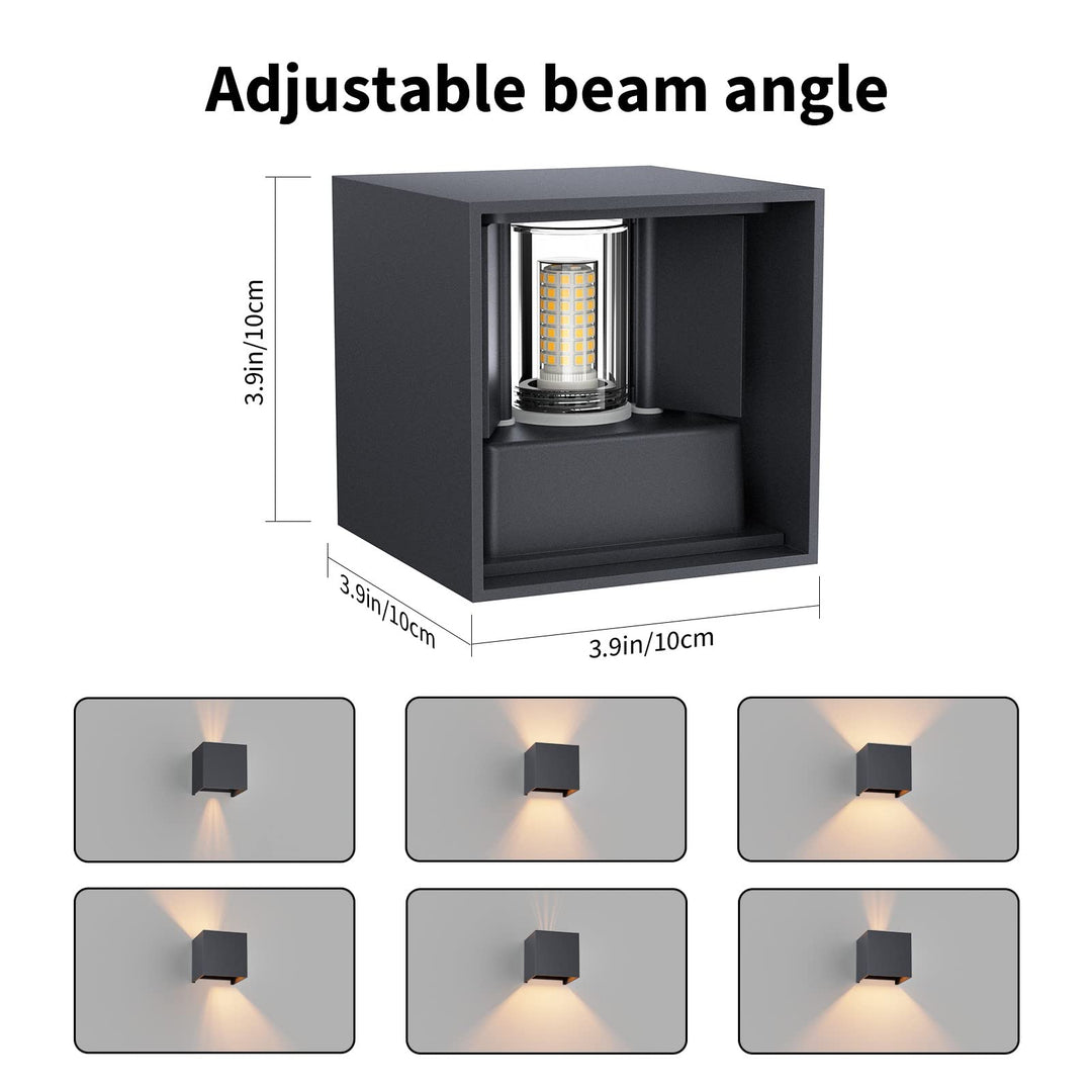 Wandleuchte Aussen Anthrazit G9 3000K Schwenkbar 2er-Set - Bild 3