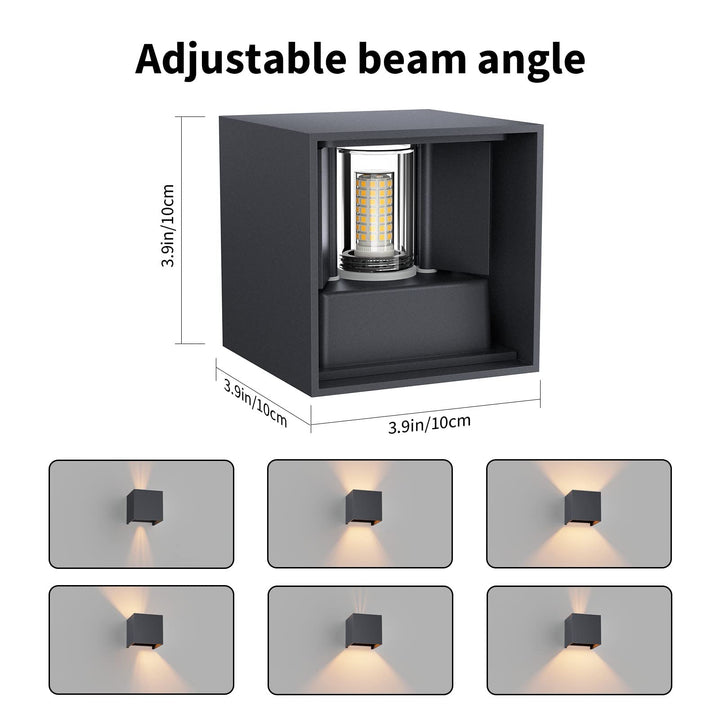 Wandleuchte Aussen Anthrazit G9 3000K Schwenkbar 2er-Set - Bild 3