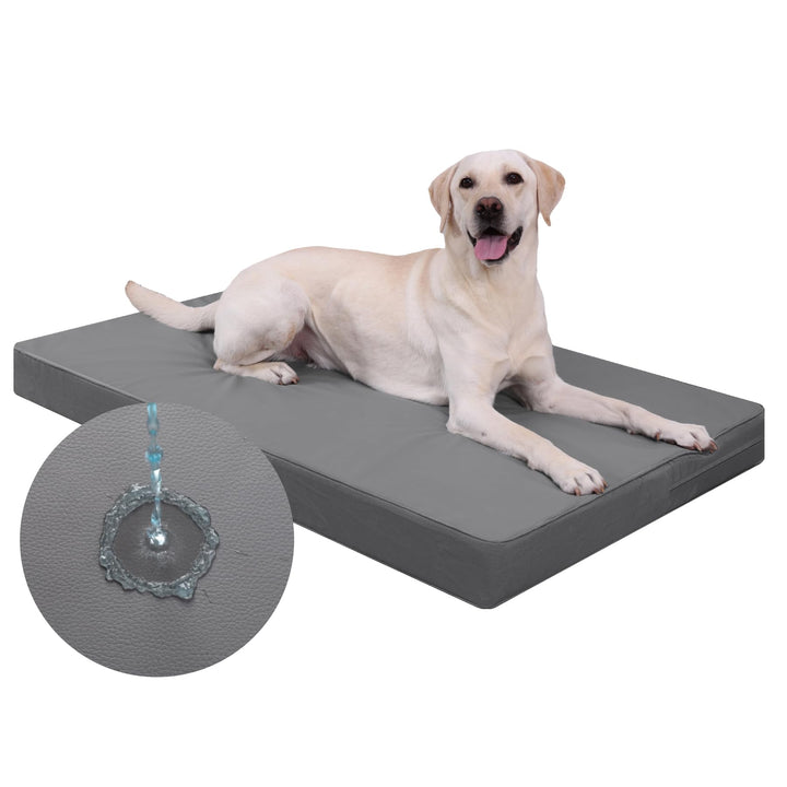 Orthopädisches Hundebett Kunstleder wasserdicht für grosse Hunde