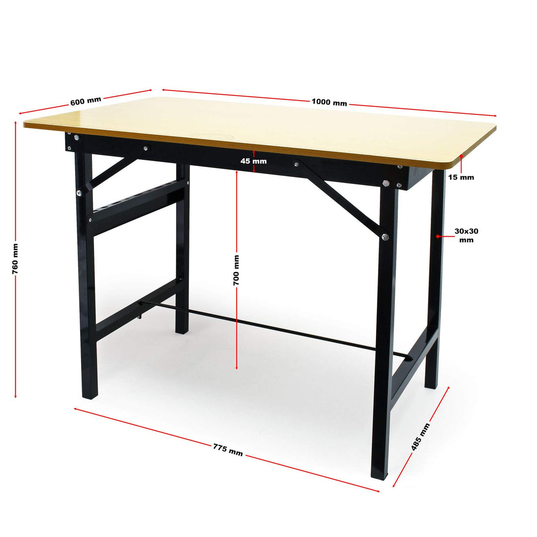 Werkbank klappbar Stahl/MDF 100x60 cm bis 150 kg Werkstatt - Bild 2