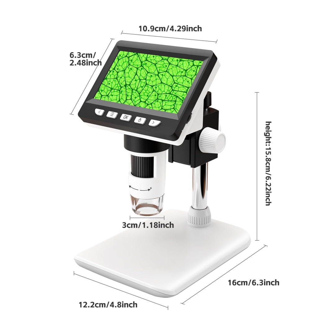 Digitales Mikroskop 4,3-Zoll-Display 50-1000x Vergrösserung USB - Bild 4