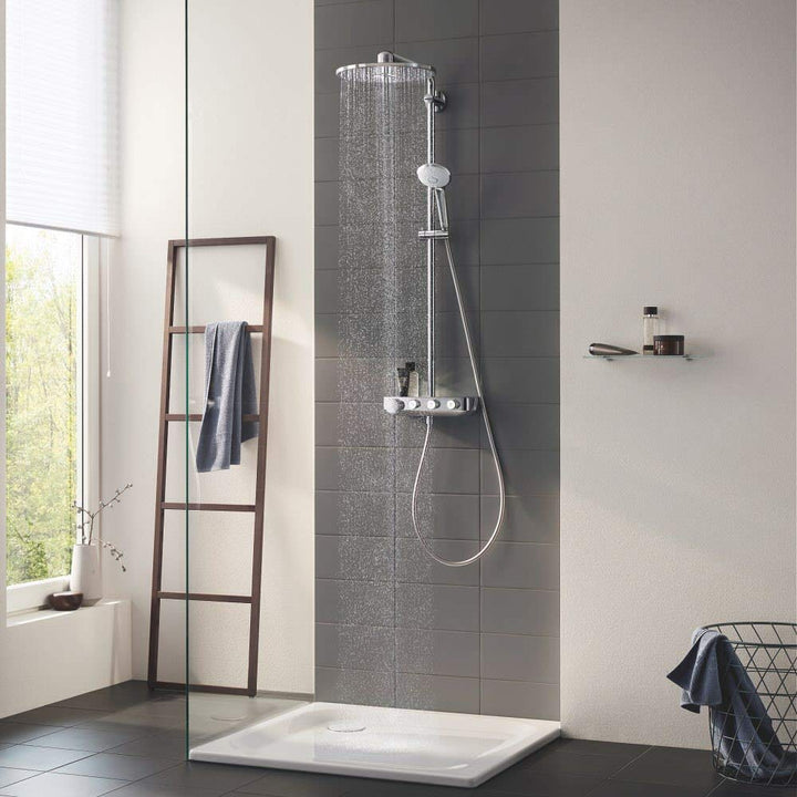 Duschsystem mit Thermostat und Regendusche 26cm Moon Weiss - Bild 2
