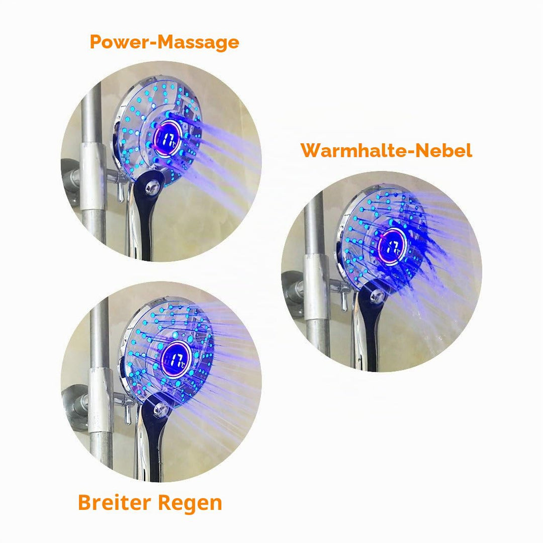 LED Duschkopf 3 Strahlarten mit Temperatur-Farbwechsel - Bild 5