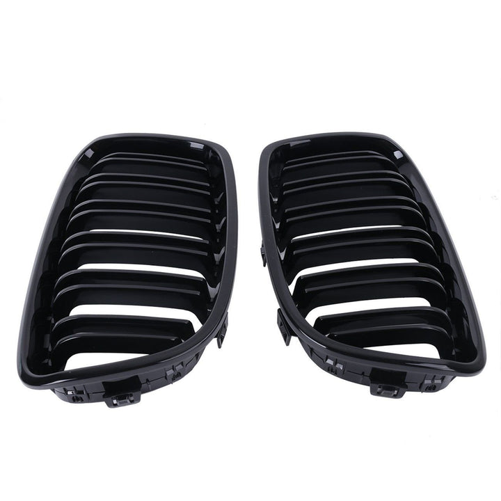 Kühlergrill BMW 1er F20 F21 2011-2014 Doppelsteg Niere glänzend schwarz - Bild 4