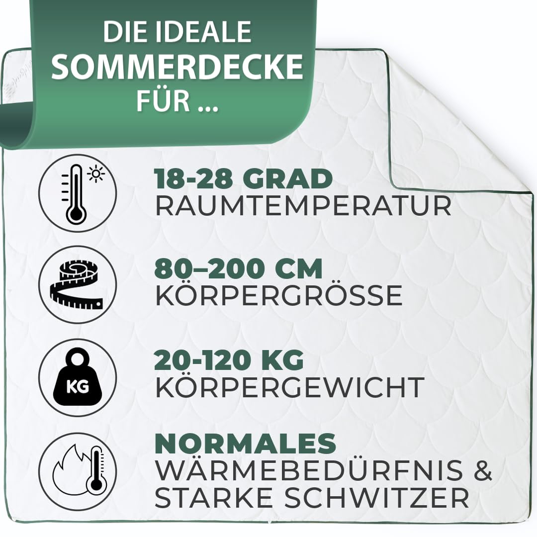 Sommerdecke 220x240 cm Wildseide-Füllung kühlend Oeko-Tex - Bild 7