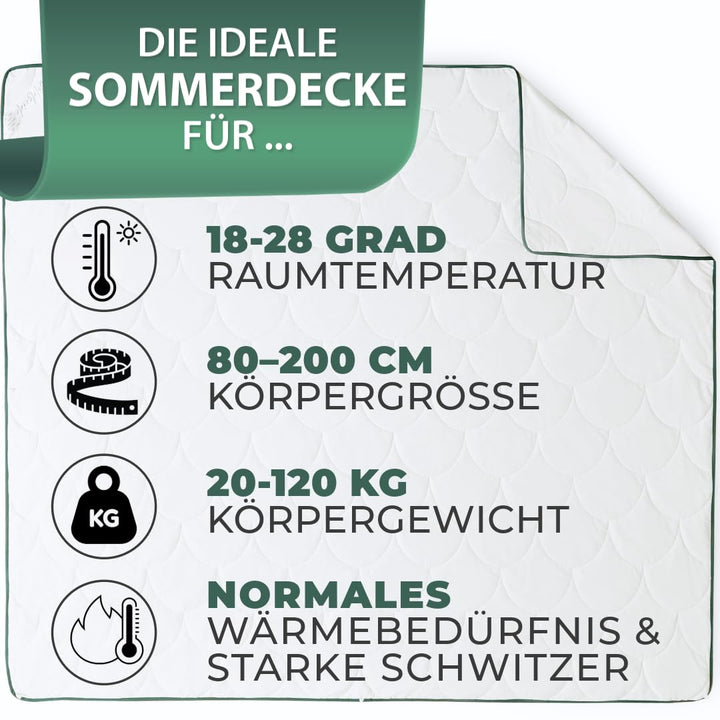 Sommerdecke 220x240 cm Wildseide-Füllung kühlend Oeko-Tex - Bild 7