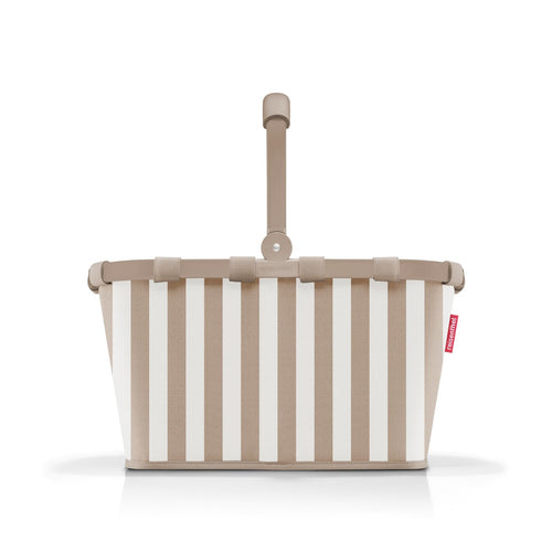 Einkaufskorb mit Aluminiumrahmen 22 l recyceltes Polyester Summerstripes Coffee