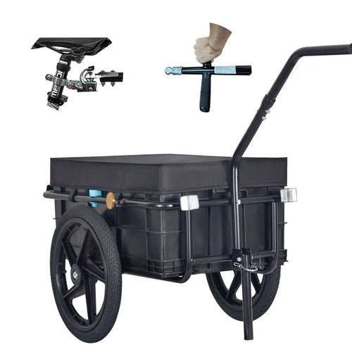 Lastenanhänger & Handwagen 2-in-1 XL 70L für 2 Bierkästen