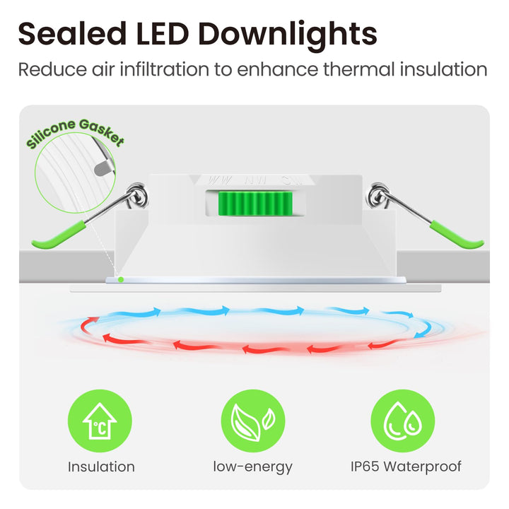 LED Einbaustrahler IP65 dimmbar 7W 3CCT Nickel 6er Set 68mm - Bild 8