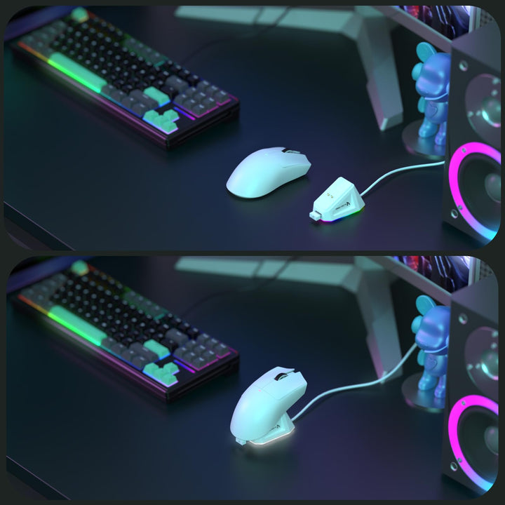 Gaming-Maus kabellos Tri-Mode 59g ultraleicht mit RGB-Ladestation - Bild 8