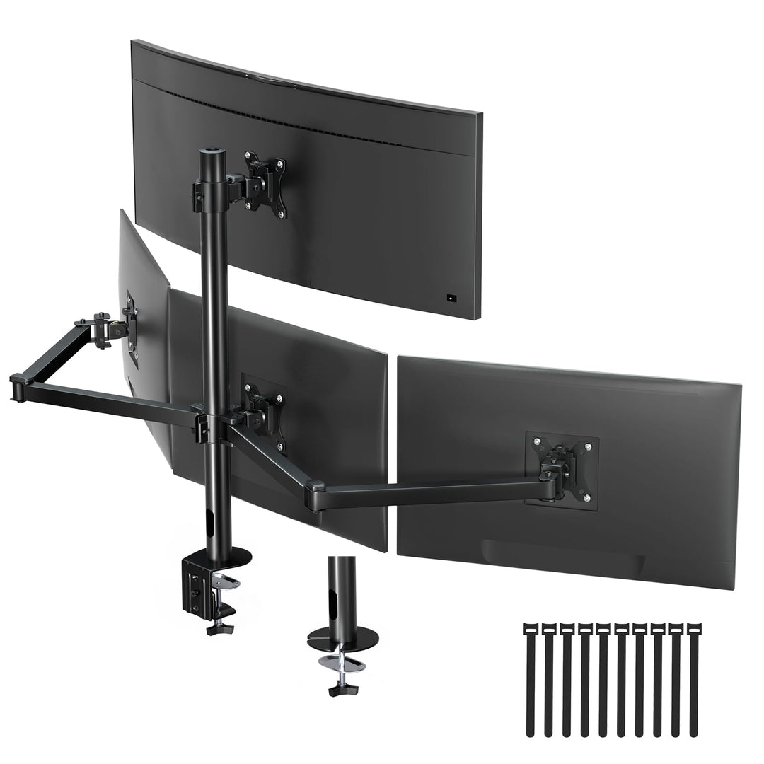 Monitor-Tischhalterung 4-fach 17-32 Zoll Stahl höhenverstellbar VESA 75/100