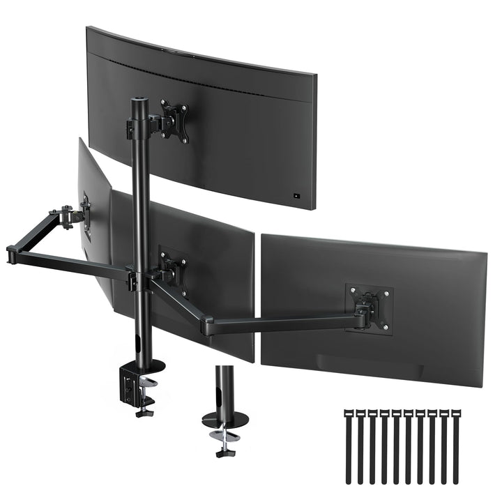 Monitor-Tischhalterung 4-fach 17-32 Zoll Stahl höhenverstellbar VESA 75/100