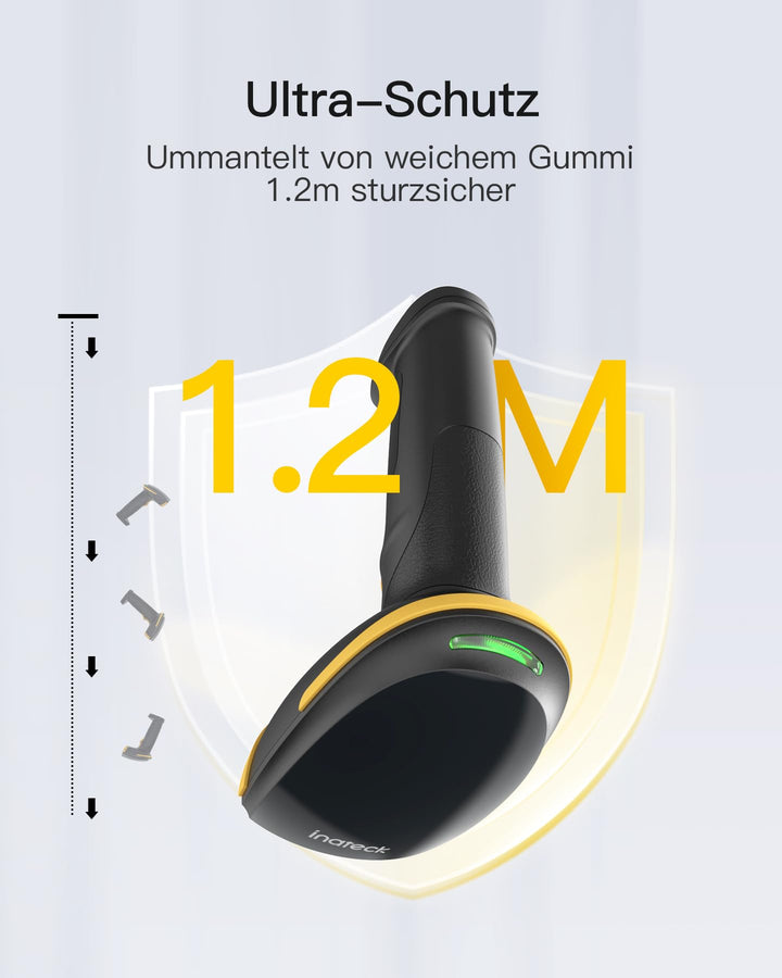 Barcode Scanner Kabellos 1D 2D QR Code Bluetooth 2.4G USB - Bild 6