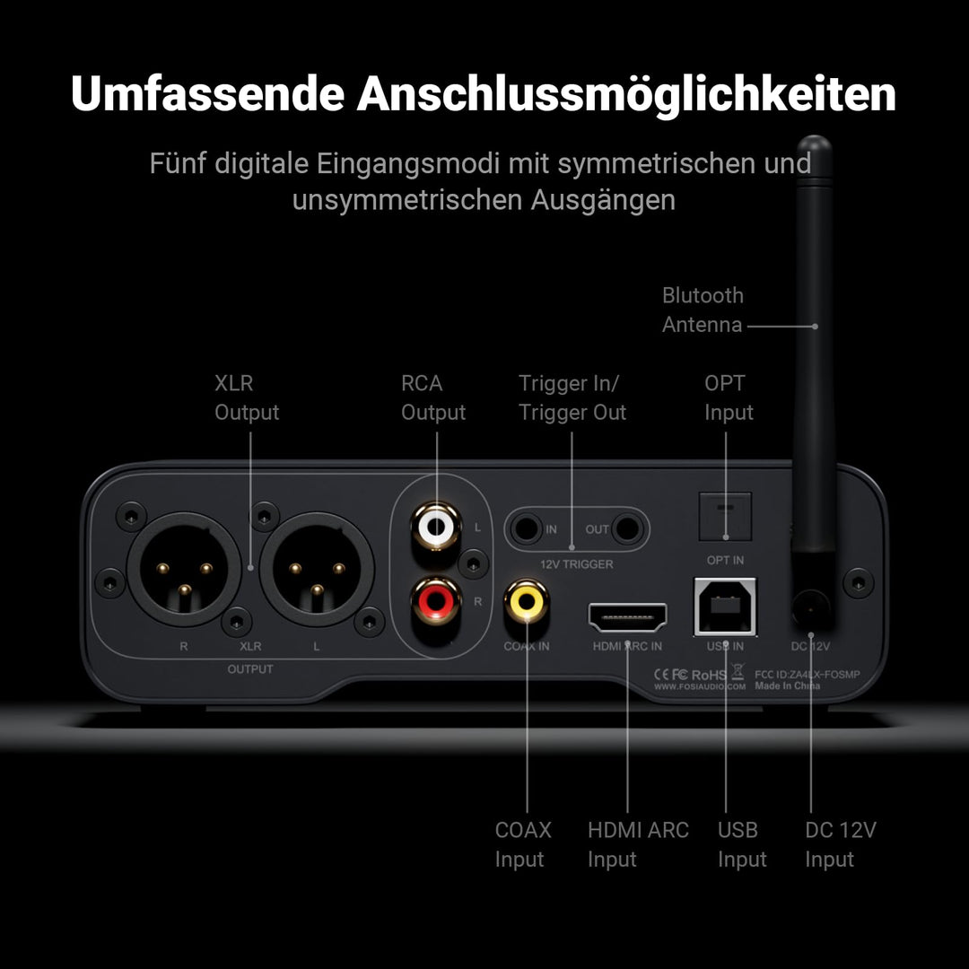 Desktop DAC Vorverstärker vollbalanciert ES9039Q2M HDMI ARC XLR - Bild 6