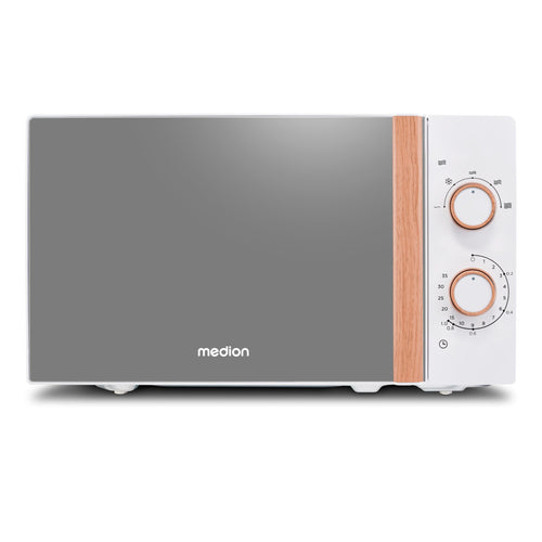 Mikrowelle 700 Watt 20 Liter Holzoptik mit verspiegelter Tür