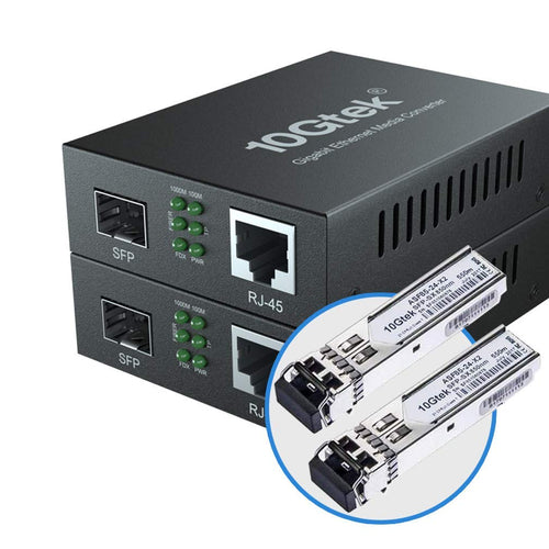 Gigabit Ethernet Medienkonverter SFP SX Multimode LC 550m 2er-Set