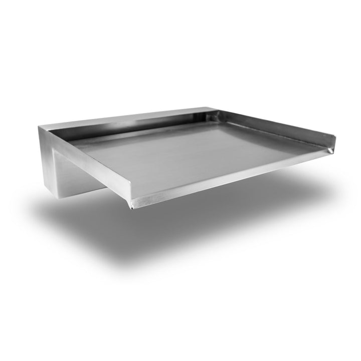 Wasserfall Element Edelstahl 30cm für Teich Gabione Mauer