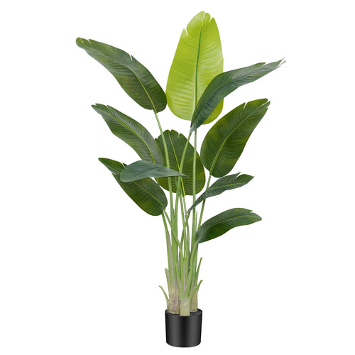 Künstliche Paradiesvogel-Pflanze 150 cm Topfpflanze 10 Blätter