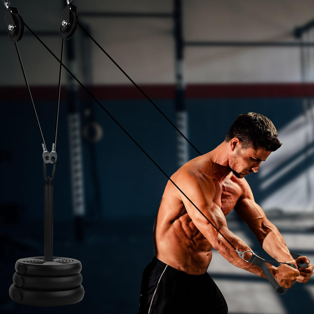 Kabelzug Fitness-Set mit 3 Griffen für Home Gym, 100 kg - Bild 7