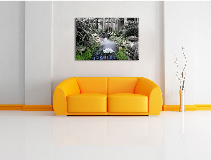 Leinwandbild Zen Garten Japan 100x70 cm auf Keilrahmen - Bild 2