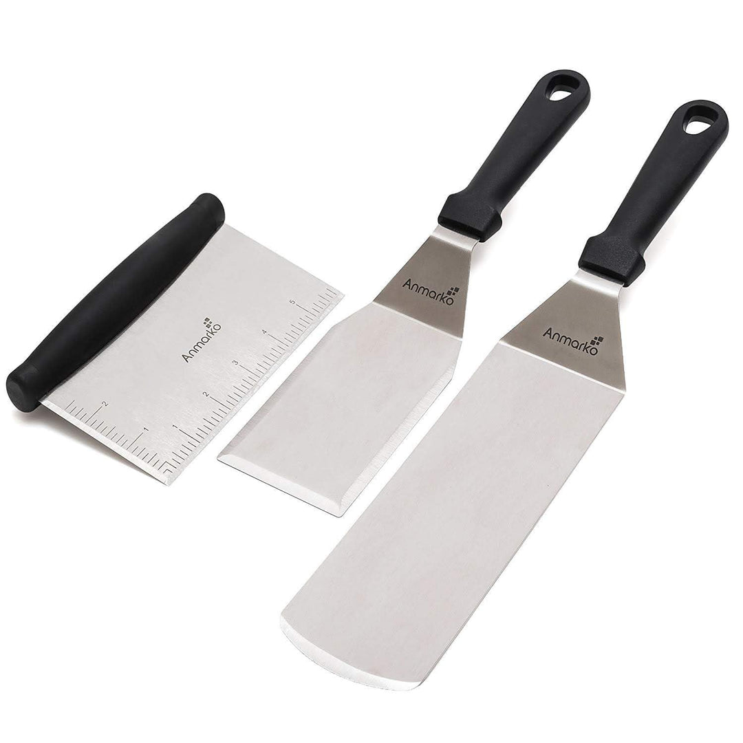 Pfannenwender-Set Edelstahl 3-teilig für Grill und Herd