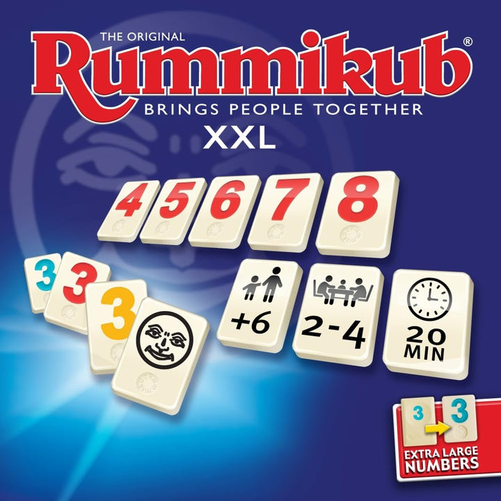Rummikub XXL Brettspiel mit riesigen Zahlen für 2-4 Spieler ab 7 Jahren - Bild 7