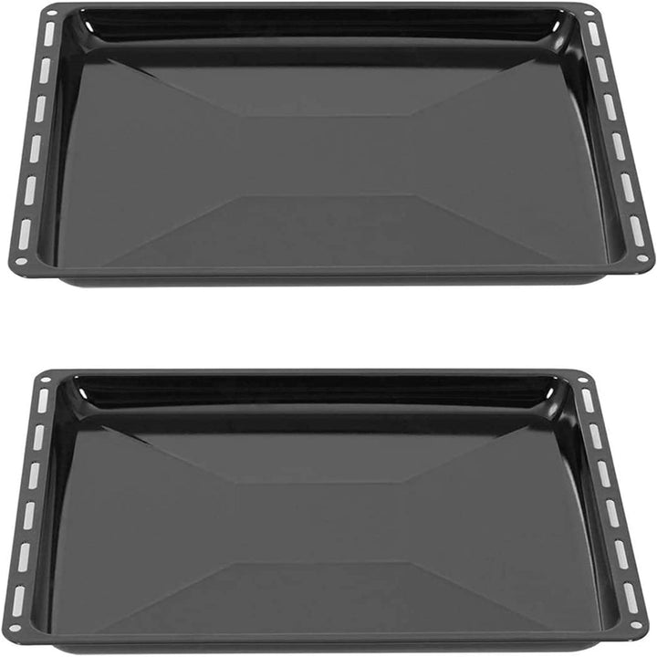 Backblech 2er Set emailliert 46,5x37x3 cm für Siemens Bosch Neff