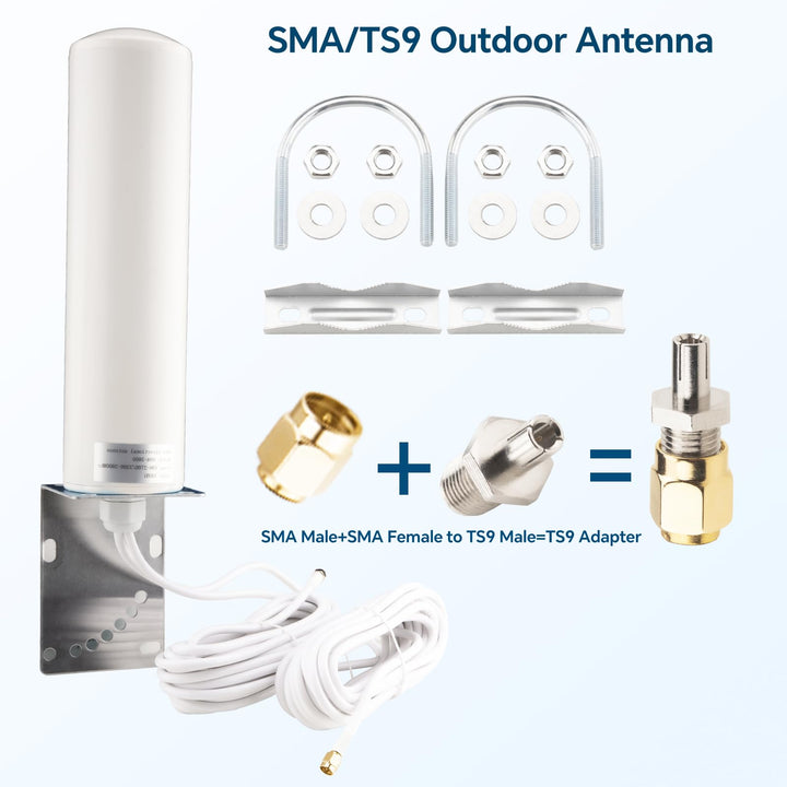LTE Aussenantenne Omnidirektional 10dBi 4G 5G 698-3800MHz mit 5m Kabel - Bild 3