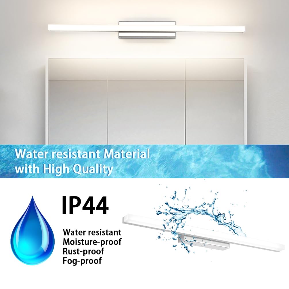 Spiegelleuchte Bad LED 14W 60cm IP44 Warmweiss Chrom - Bild 6