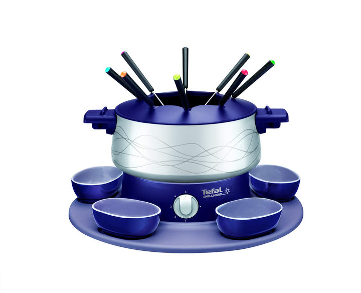 Elektrisches Fondue-Set 8 Personen mit Drehplatte antihaftbeschichtet