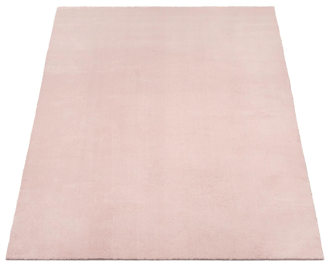 Kurzflor Teppich Felloptik Rosa waschbar 140x200 cm Wohnzimmer - Bild 4