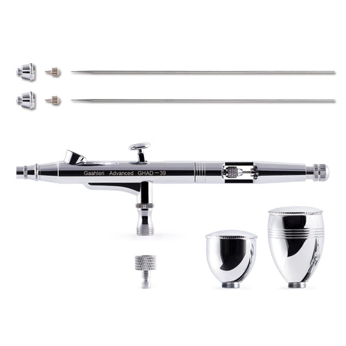 Airbrush-Set Dual-Action Schwerkraft 0,35 & 0,5 mm Nadel Make-up
