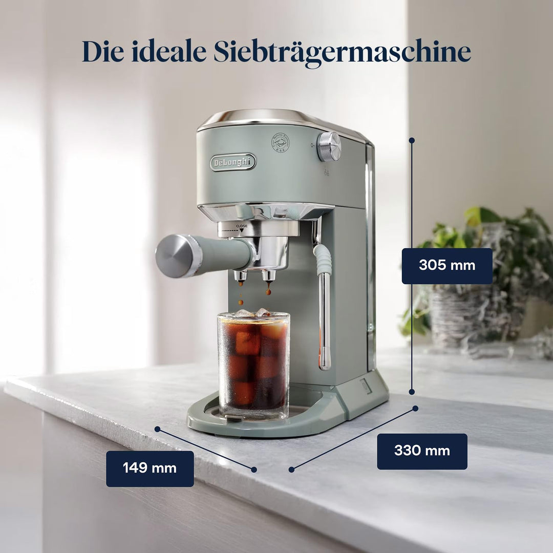 Siebträgermaschine mit Cold Brew Funktion kompakt Grün - Bild 10