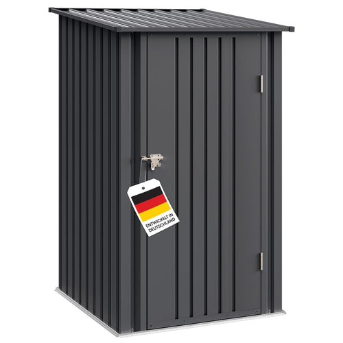 Gerätehaus Metall Pultdach Anthrazit 103x100x160 cm Garten