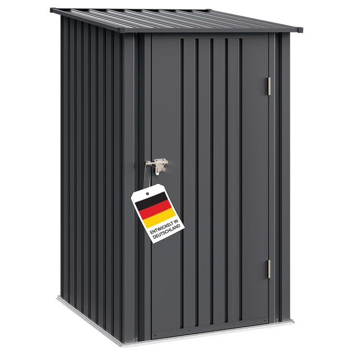 Gerätehaus Metall Pultdach Anthrazit 103x100x160 cm Garten