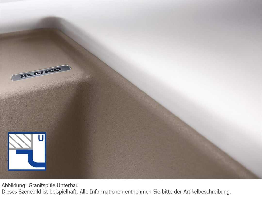 Granitspüle Einbau 860x500 mm Anthrazit für Unterschrank ab 90 cm - Bild 5