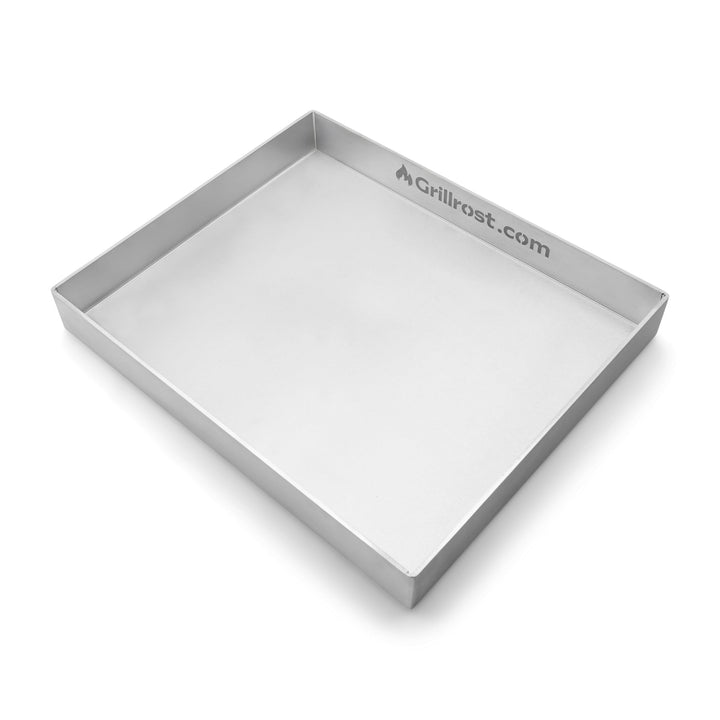 Grillplatte Plancha Edelstahl 3mm 30x25cm für Gas- und Holzkohlegrill - Bild 4