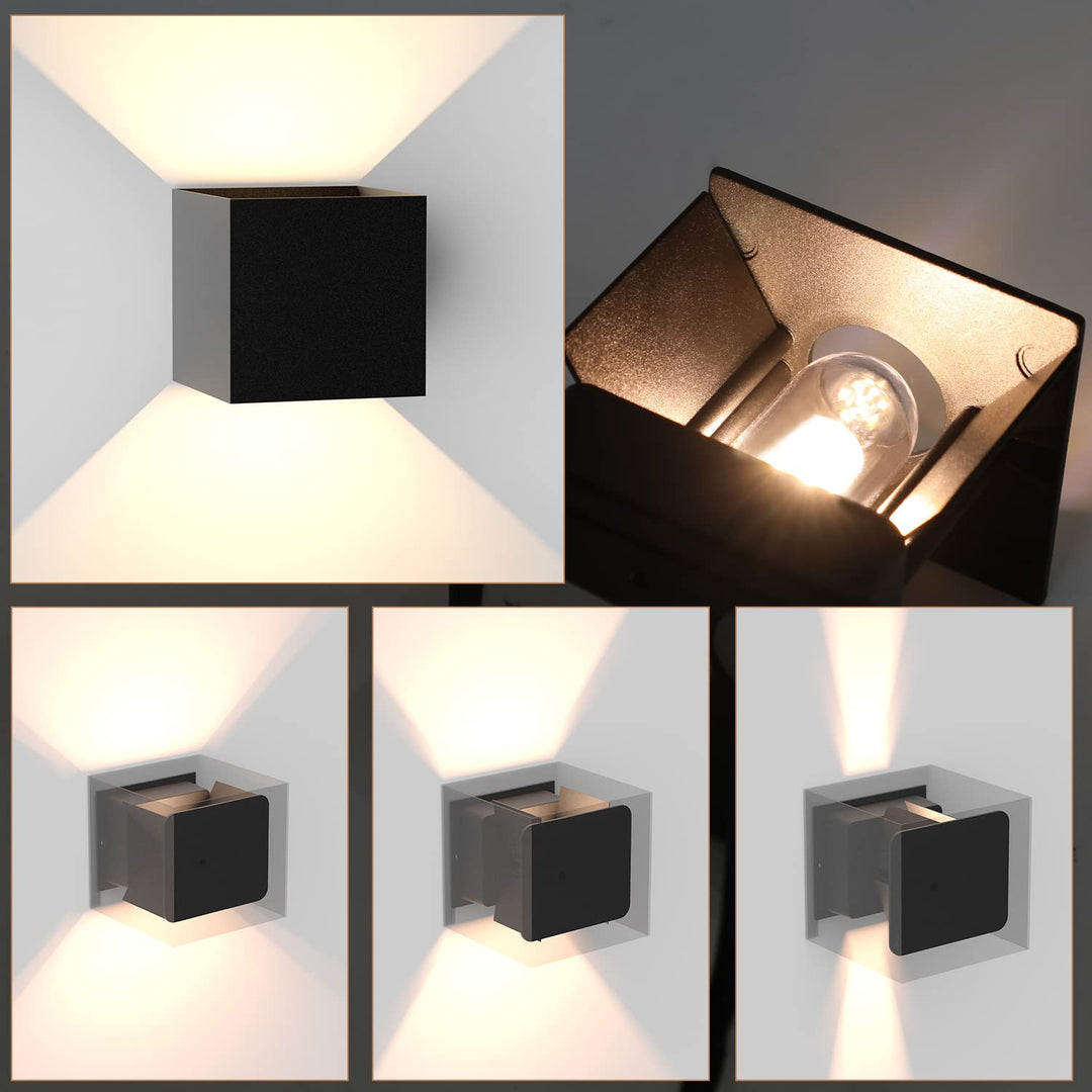 Wandleuchte Aussen/Innen 4er-Set G9 LED Aluminium IP54 3000K - Bild 4