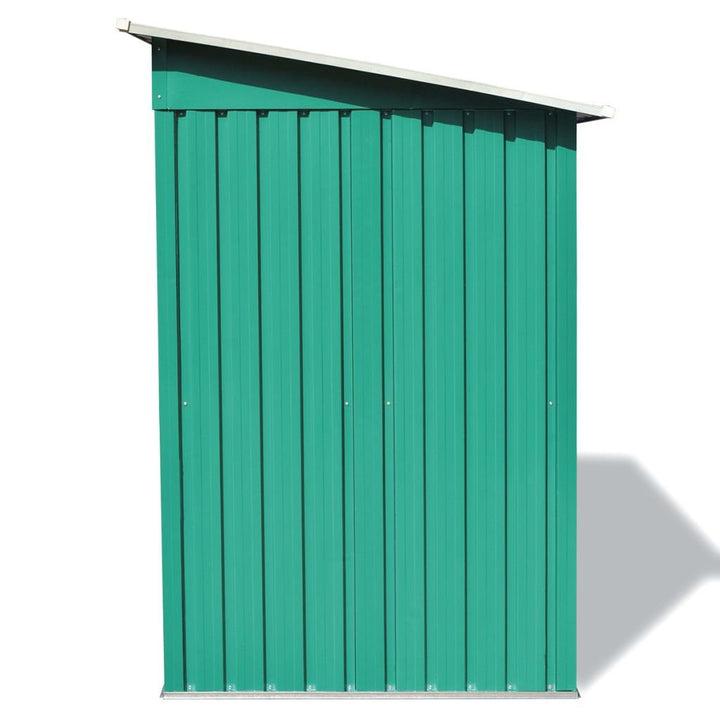 Gerätehaus Metall Stahl 190x124x181 cm mit Schiebetüren Grün - Bild 4