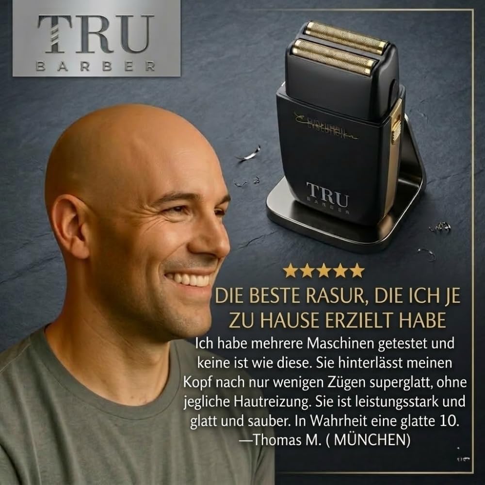 Folienrasierer Glatze &amp; Bart 9000 U/min Titanfolie USB-C - Bild 4