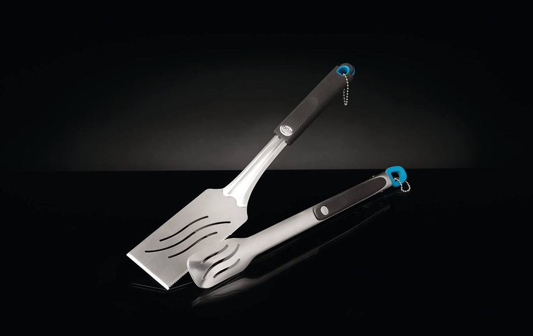 Grillset Edelstahl 2-teilig mit Spatel und Zange für Grill - Bild 5