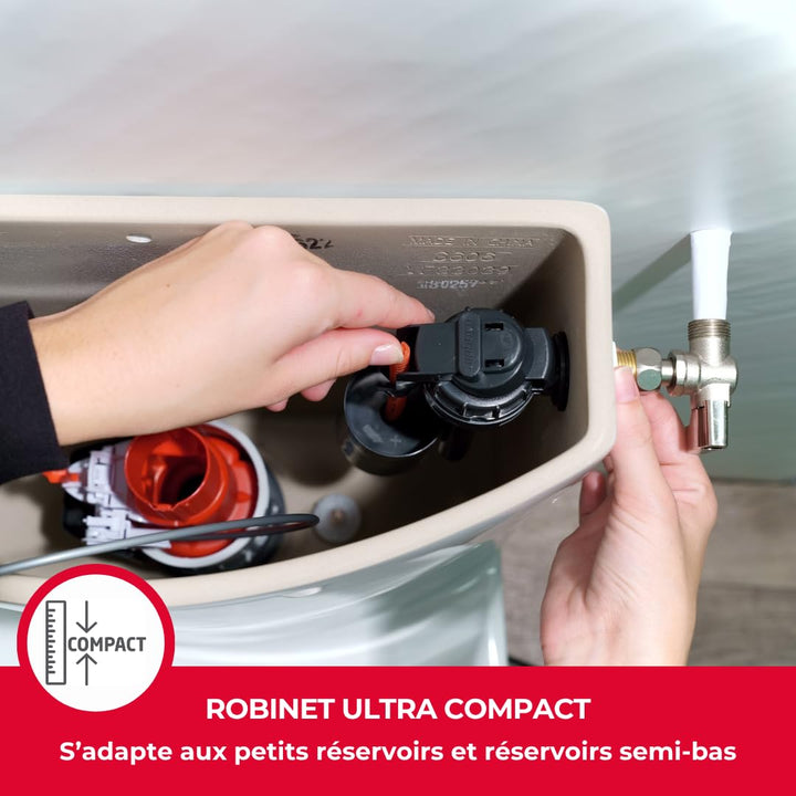 WC-Spülmechanik 3/6 l Doppelspülung mit Füllventil Messing 3/8 - Bild 5