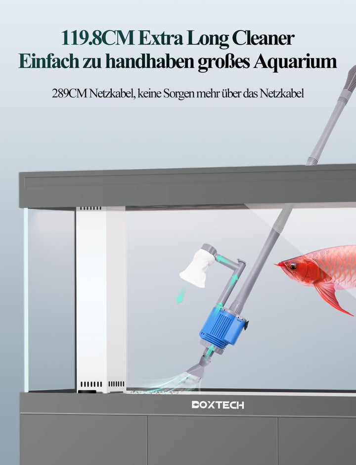 Aquarium Kiesreiniger Elektrisch 6-in-1 mit Mulmsauger 1700 l/h - Bild 2