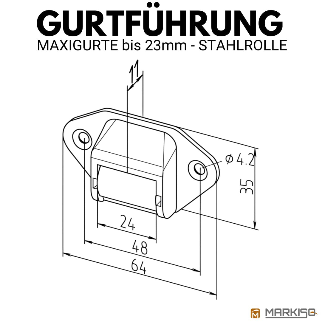 Rolladen Gurtführung Gurtleitrolle 23mm Stahlrolle 10 Stück - Bild 3