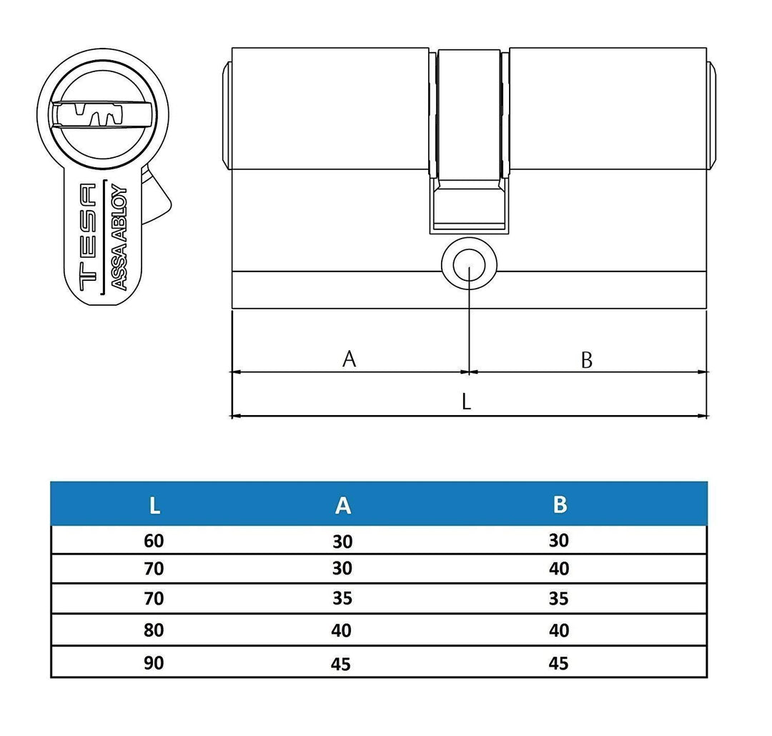 Doppelzylinder Europrofil 35/35mm vernickelt mit Knauf anti-bump - Bild 4