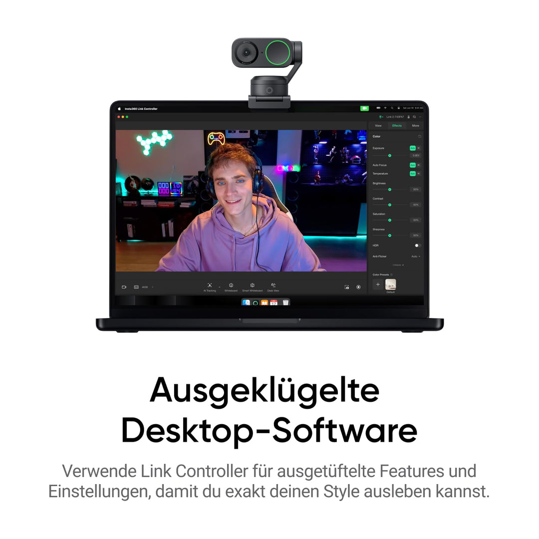 4K Webcam mit 1/2"-Sensor, KI-Tracking &amp; HDR für PC/Mac - Bild 8